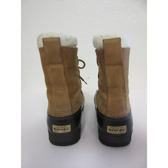 SOREL Caribou II Tan 7 Waterproof Snow Hiking Lace Up Lugged Sole Boots